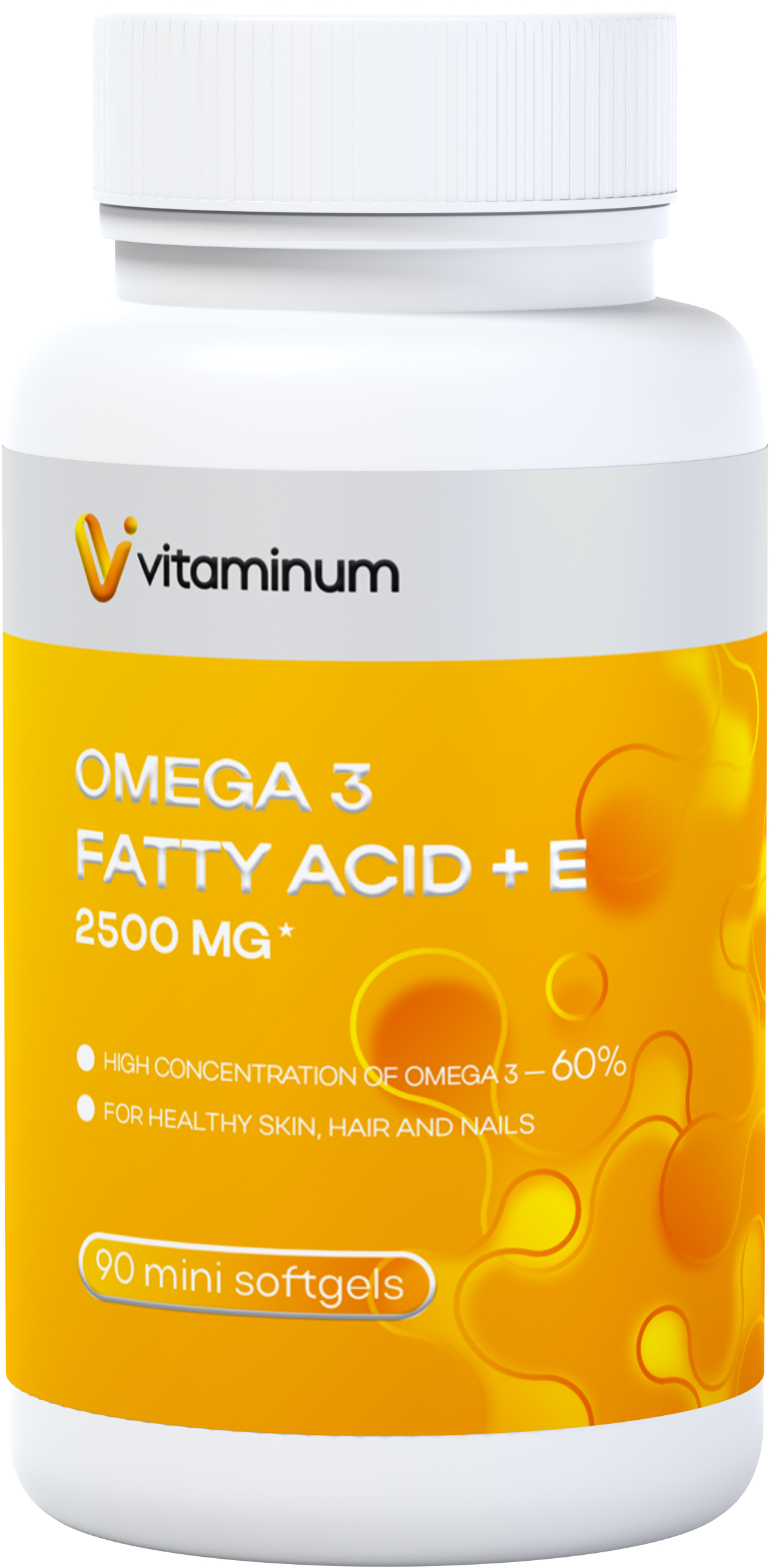  Vitaminum ОМЕГА 3 60% + витамин Е (2500 MG*) 90 капсул 700 мг   в Пензе